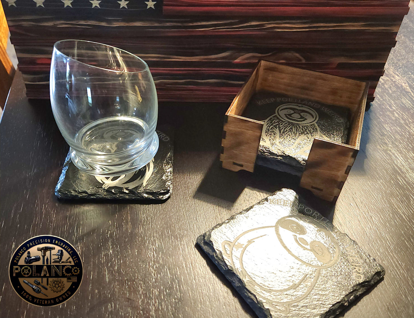 KEEP PORTLAND WEIRD SLATE COASTERS