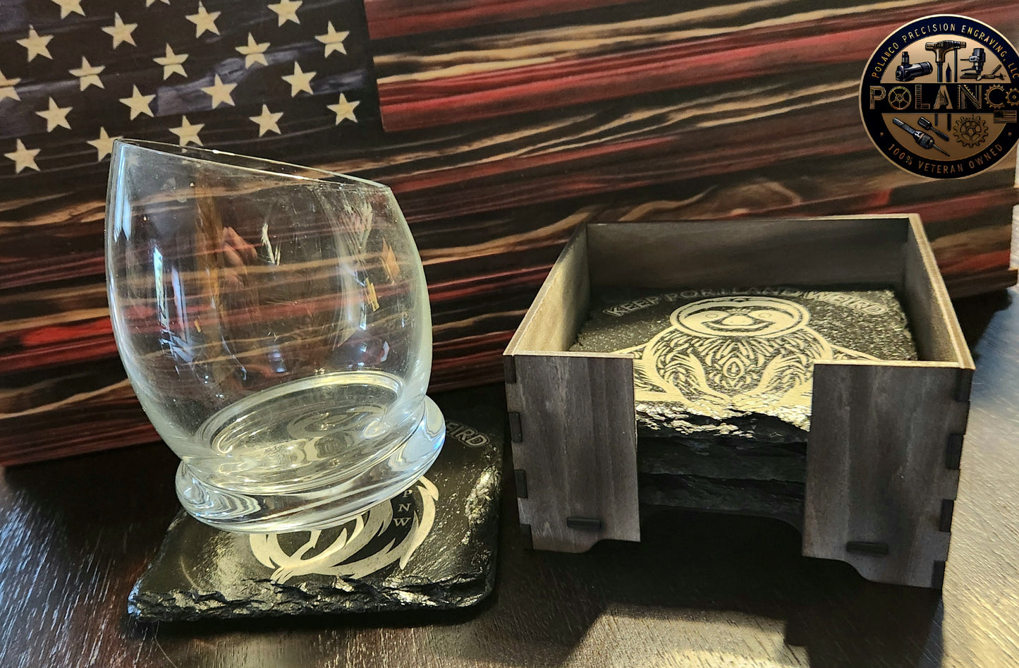 KEEP PORTLAND WEIRD SLATE COASTERS